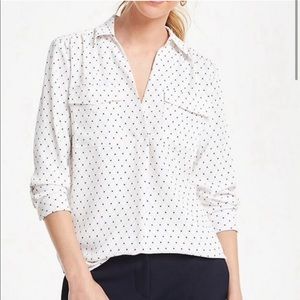 NWT Ann Taylor Geo Camp Shirt- Medium, Tall